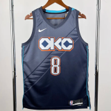 25-26 OKC Thunder WILLIAMS #8 Gray City Edition Top Quality Hot Pressing NBA Jersey