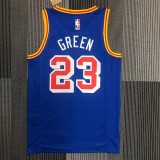 WARRIORS GREEN #23 Blue 75th Anniversary Retro NBA Jersey