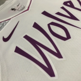 2018-19 Timberwolves ROSE #25 White Retro Top Quality Hot Pressing NBA Jersey