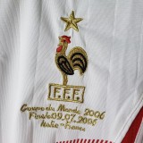 2006 France Away White Retro Soccer Jersey Item