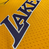 2000 LAKERS BRYANT #8 Yellow Retro Top Quality Hot Pressing NBA Jersey