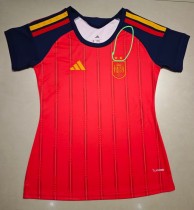 2026 World Cup Spain Home Women Fans Soccer Jersey (女) (With 2 Star)*两颗星 2026 World Cup Spain Home Women Fans Soccer Jersey (女) (With 2 Star)*两颗星
