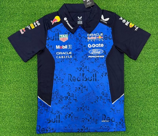 2026 Red Bull Racing New Pattern Heat Transfer Printing Short Sleeve Racing Suit*有领