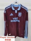 26-27 Aston Villa Home Long Sleeve Player Version Soccer Jersey*长袖球员