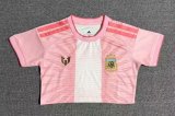 26-27 Argentina Pink Messi Farewell Match Women Cheerleading Short-sleeved (女)