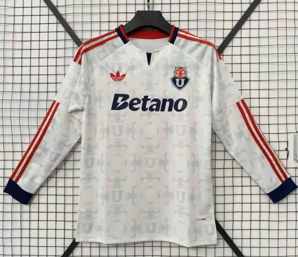 27-28 Universidad De Chile Away Long Sleeve Fans Soccer Jersey(长袖)
