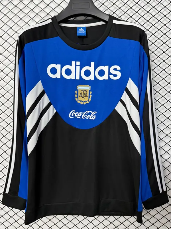 1994 Argentina Black blue Retro Hoody (无帽卫衣)