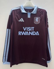 26-27 Aston Villa Home Long Sleeve Fans Soccer Jersey (长袖)*带广告