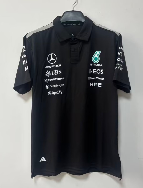 2026 F1 Benz New Pattern Short Sleeve Racing Suit