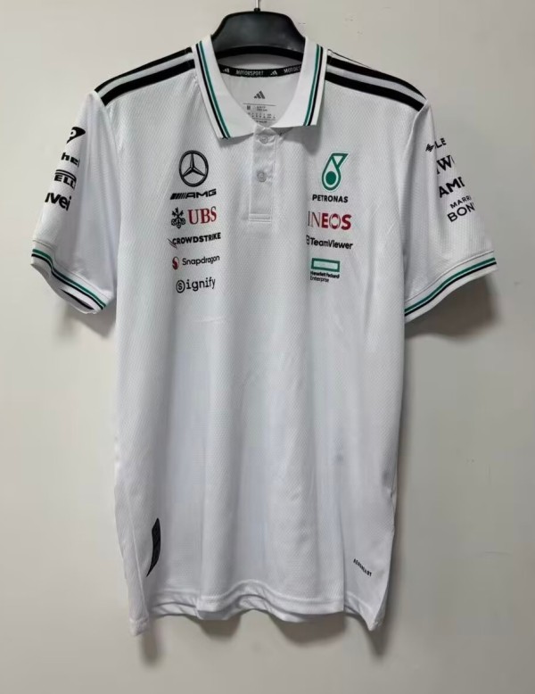 2026 F1 Benz New Pattern Short Sleeve Racing Suit