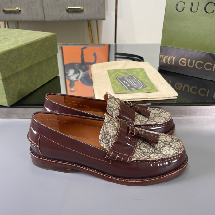 Gucci GG Loafers with Tassel Size 39-45 5-Color