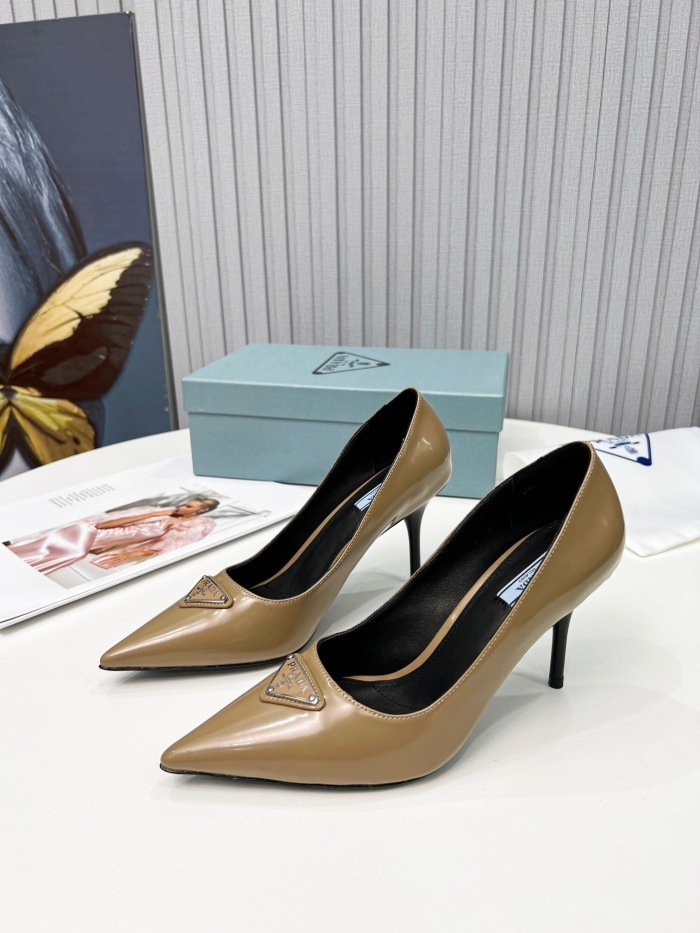 Prada Brushed Leather Pumps Size 35-41 8-Color