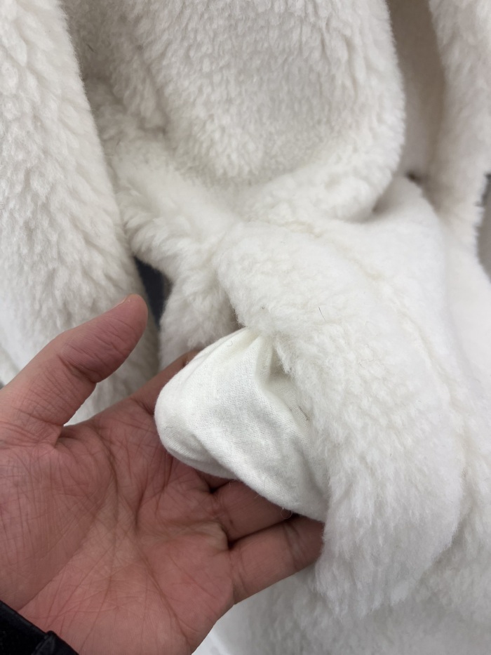 Teddy fur Long Mink Coat Size XS-M