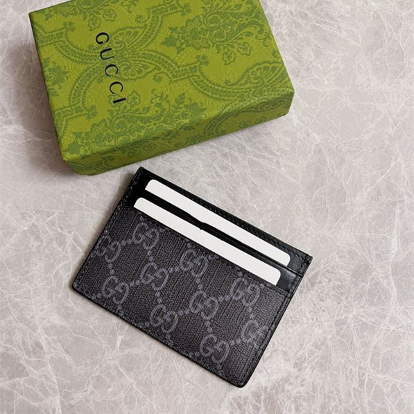 Gucci GG Kingsnake print GG Supreme card case Size 10*7cm Style: 451277