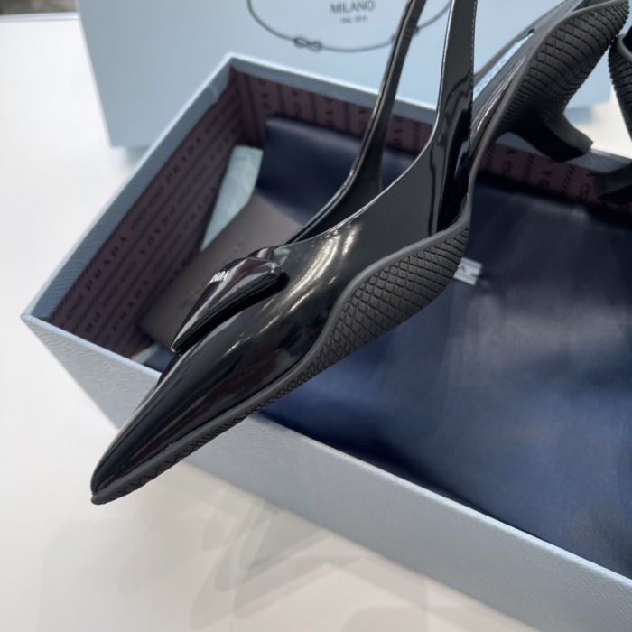 Prada Soft Padded Leather Slingback Pumps Size 35-41 4-Color