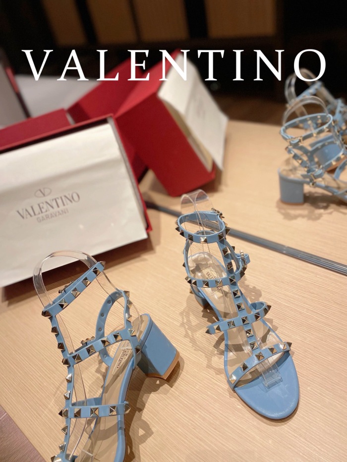 Valentino Rockstud Calfskin Ankle Strap Pumps Size 35-41 6-Color