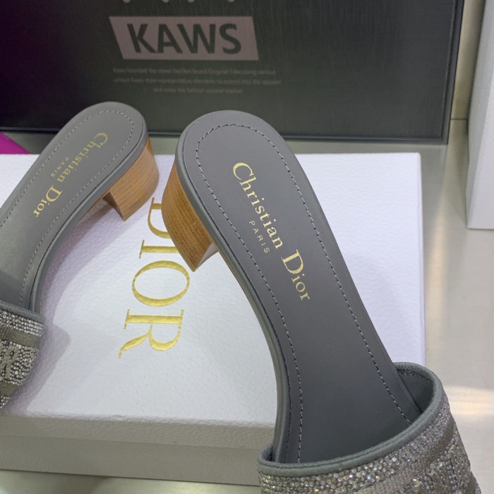 Dior Dway with Diamond Heeled Sandal Pumps Size 35-41 7-Color