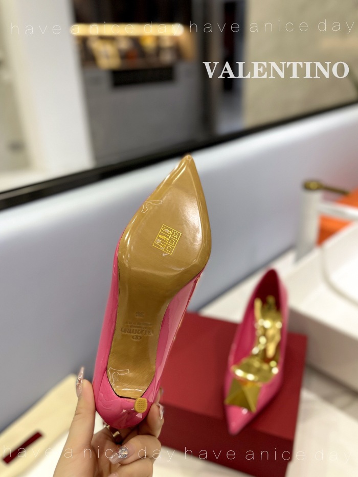 Valentino One Stud Patent Leather Pumps Size 35-41 4-Color