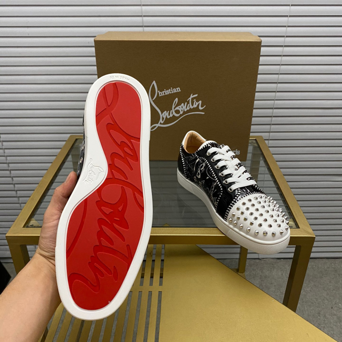 Christian Louboutin Louis Junior Spikes Sneaker Size 36-46  9-Color