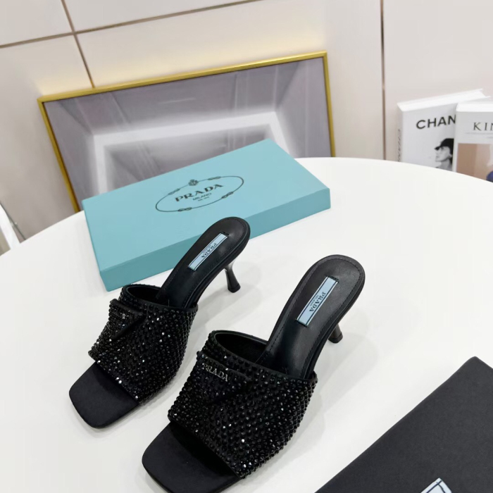 Prada Satin Pumps with Crystals Size 35-41 2-Color