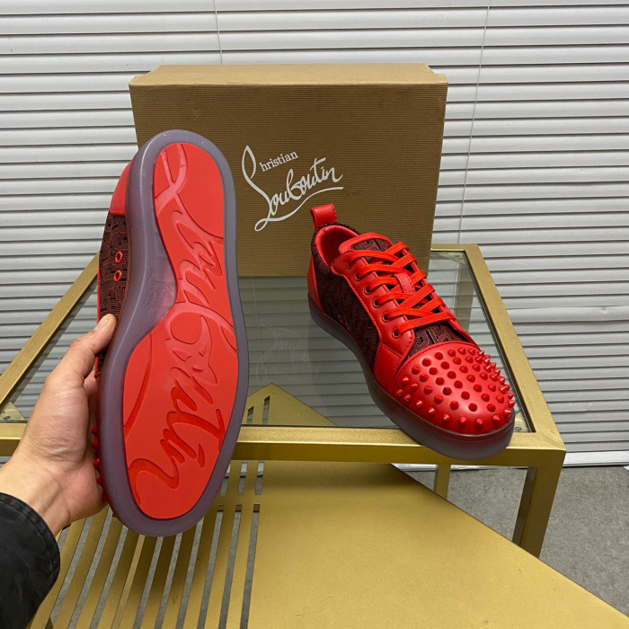 Christian Louboutin Louis Junior Spikes Sneaker Size 36-46  10-Color