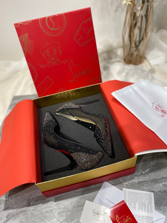 Christian Louboutin Follies Strasss Pumps Size 35-41 3-Color