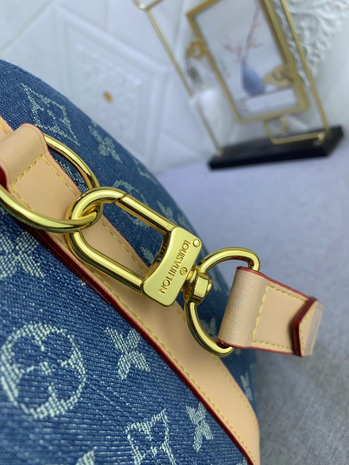 Louis Vuitton KEEPALL BANDOULIÈRE 45 Keepall Bandoulière  Monogram Denim Travel Bags Size 45*27*20cm