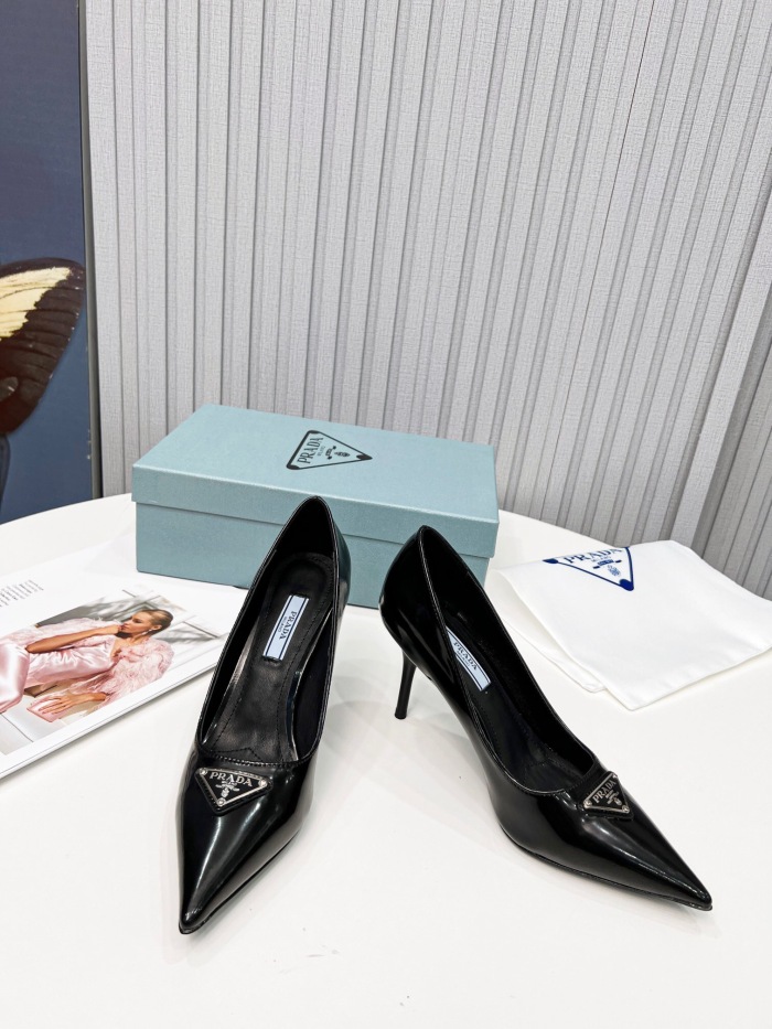Prada Brushed Leather Pumps Size 35-41 8-Color