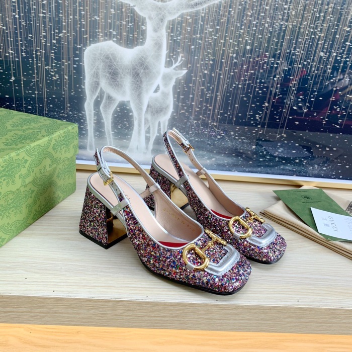 Gucci Slingback With Horsebit Pumps Size 35-41 5-Color