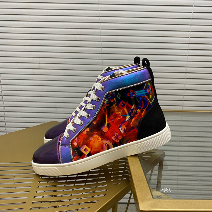 Christian Louboutin Fun Louis High-Top Sneaker Size 36-46  4-Color