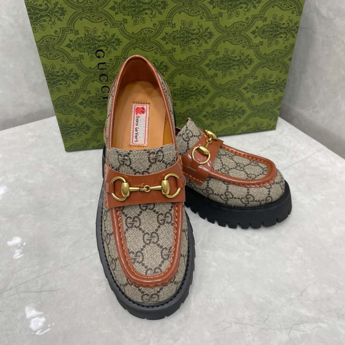 Gucci GG Lug Sole Loafers Size 35-41 3-Color