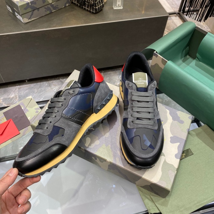 Valentino Camouflage Rockrunner Sneaker Size 39-45   11-Color