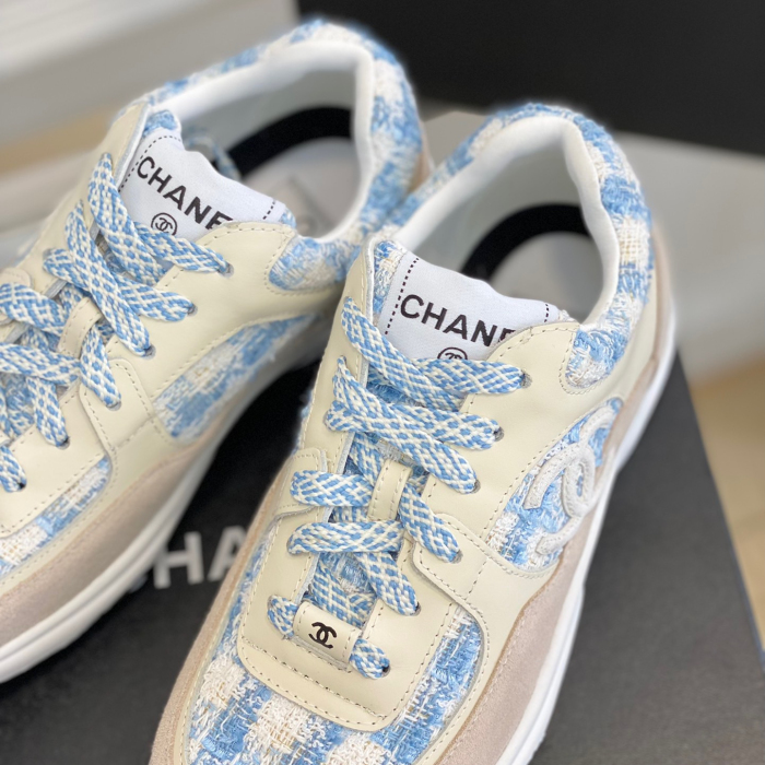 Chanel 2023 New Coton Tweed Sneaker Size 35-41  3-Color