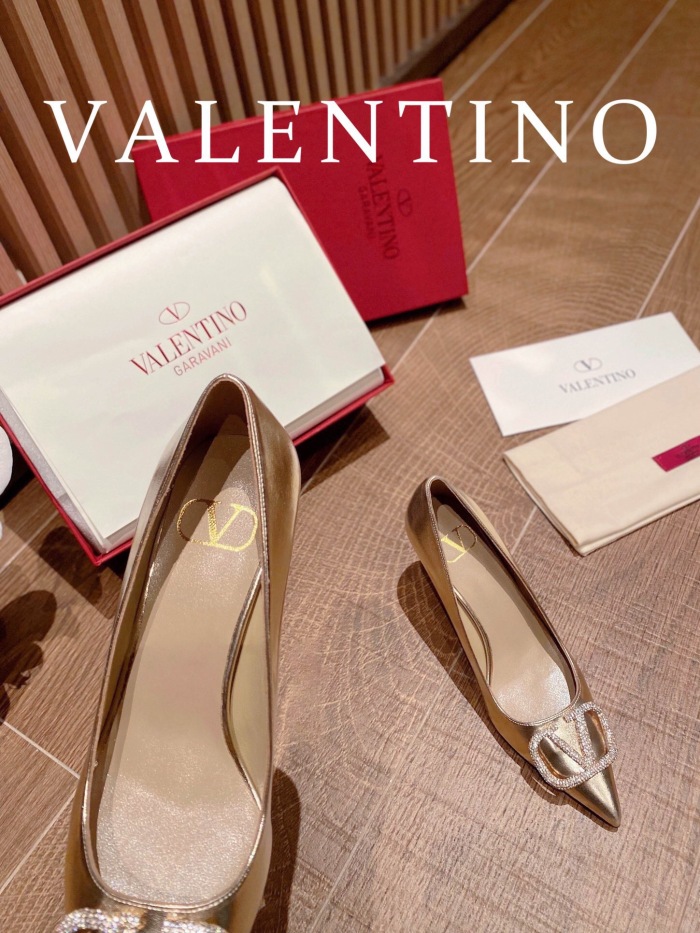 Valentino Vlogo Signature Satin Slingback Pumps Size 35-41 4-Color
