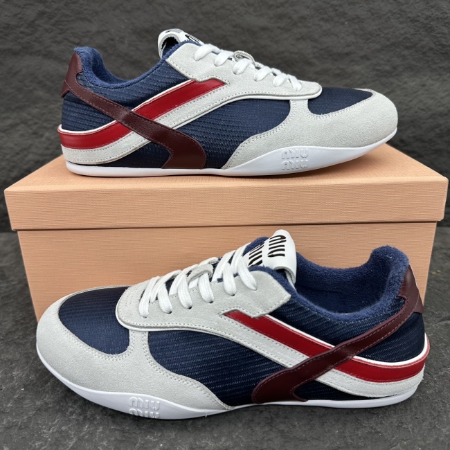MiuMiu Suede leather and fabric Sneaker Size 35-40