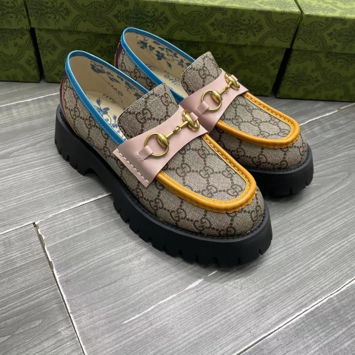 Gucci GG Lug Sole Loafers Size 35-41 3-Color