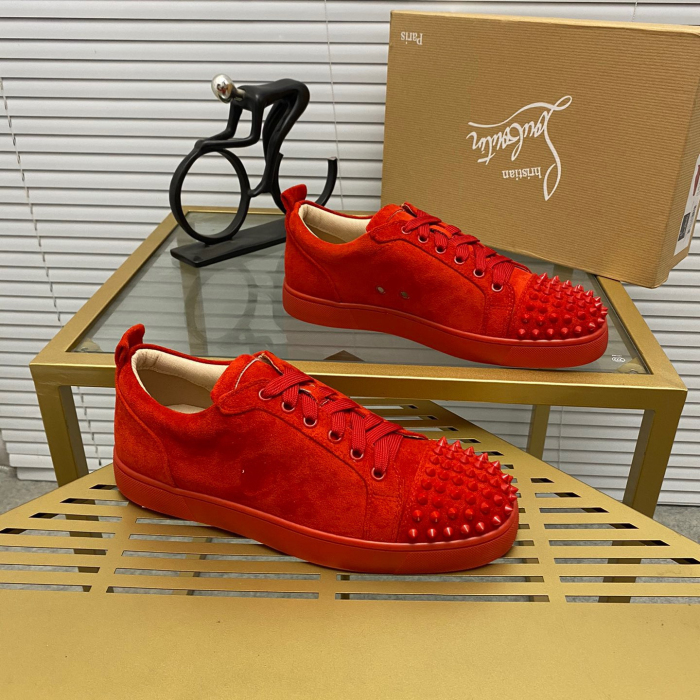 Christian Louboutin Louis Junior Spikes Sneaker Size 36-46  10-Color
