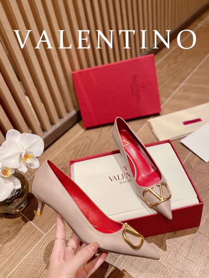 Valentino Vlogo Signature Calfskin Slingback Pumps Size 35-41 4-Color