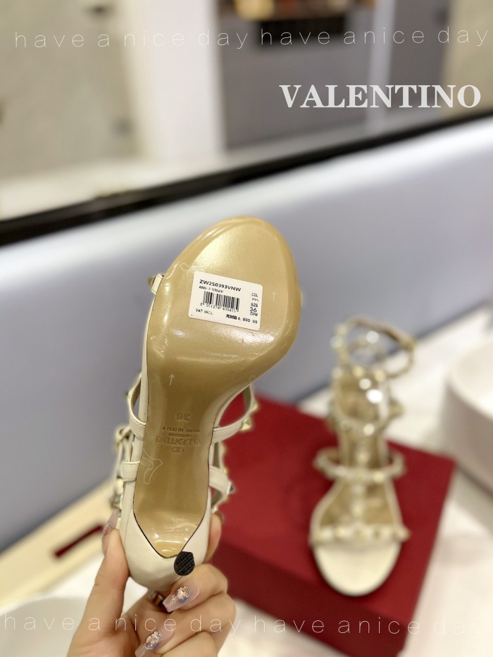 Valentino Rockstud Calfskin Ankle Strap Pumps Size 35-41 4-Color
