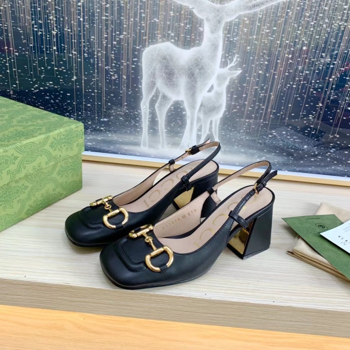Gucci Slingback With Horsebit Pumps Size 35-41 4-Color