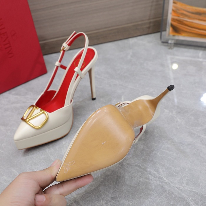 Valentino Vlogo Signature Calfskin Slingback Pumps Size 35-41 4-Color