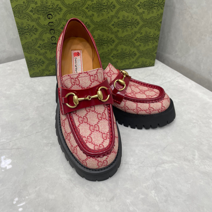 Gucci GG Lug Sole Loafers Size 35-41 3-Color
