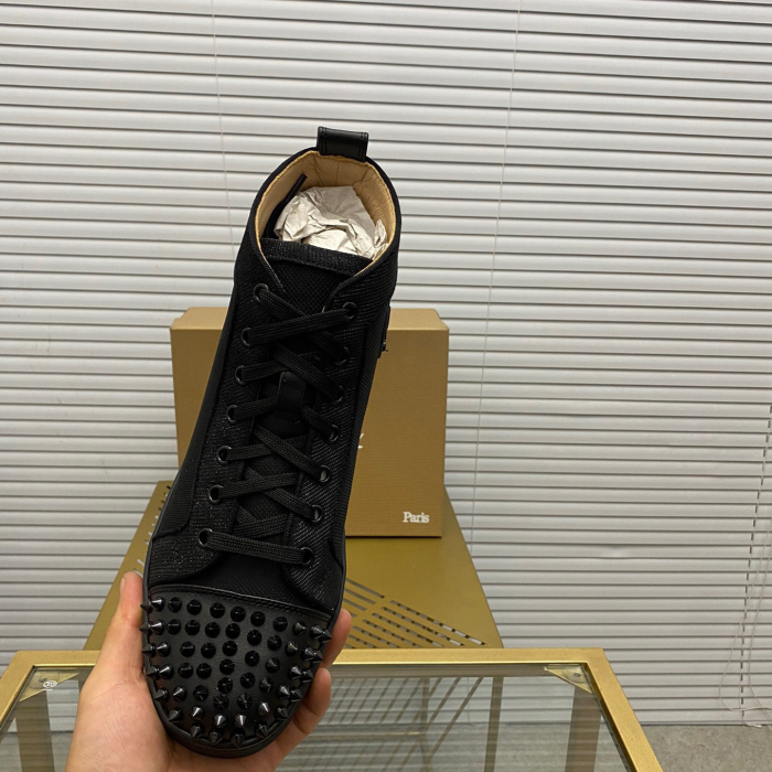 Christian Louboutin Lou Spikes High-Top Sneaker Size 36-46  10-Color