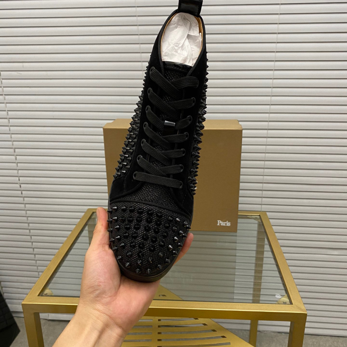 Christian Louboutin Louis Spikes High-Top Sneaker Size 36-46 10-Color