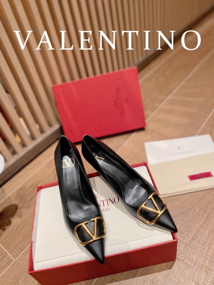 Valentino Vlogo Signature Calfskin Slingback Pumps Size 35-41 4-Color