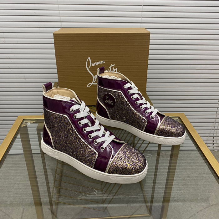 Christian Louboutin Louis High-Top Sneaker Size 36-46  10-Color