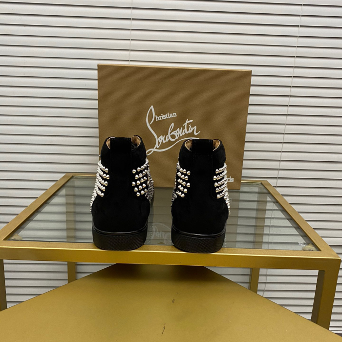 Christian Louboutin Louis Spikes High-Top Sneaker Size 36-46 10-Color