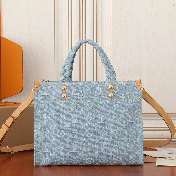Louis Vuitton M24897 Let Go PM Denim Cowboy Shopping Bags Size 28*23*10.5cm