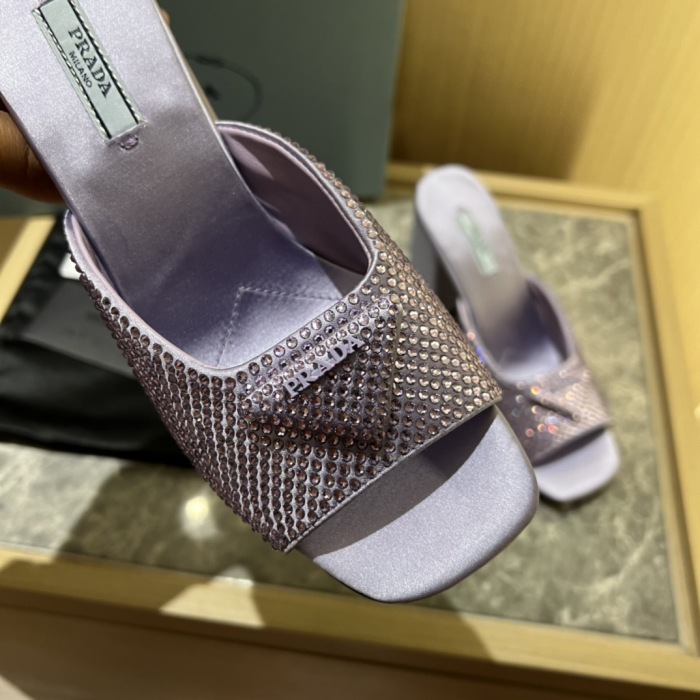 Prada Satin Pumps with Crystals Size 35-41 9-Color