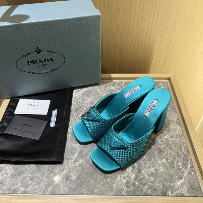 Prada Satin Pumps with Crystals Size 35-41 9-Color